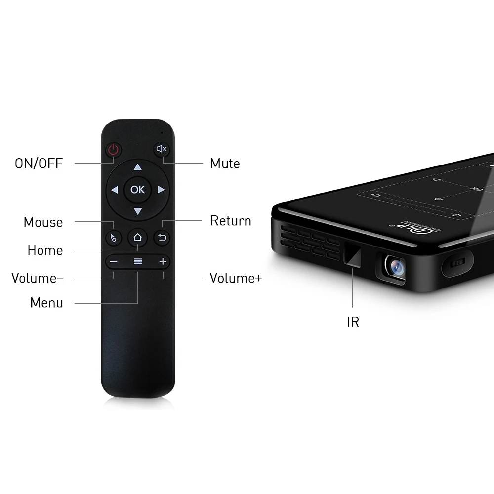 Умный мини-проектор P09 P9 D7 1 Гб + 8 Встроенный Android 9 0 с поддержкой Wi-Fi 4000G/детской