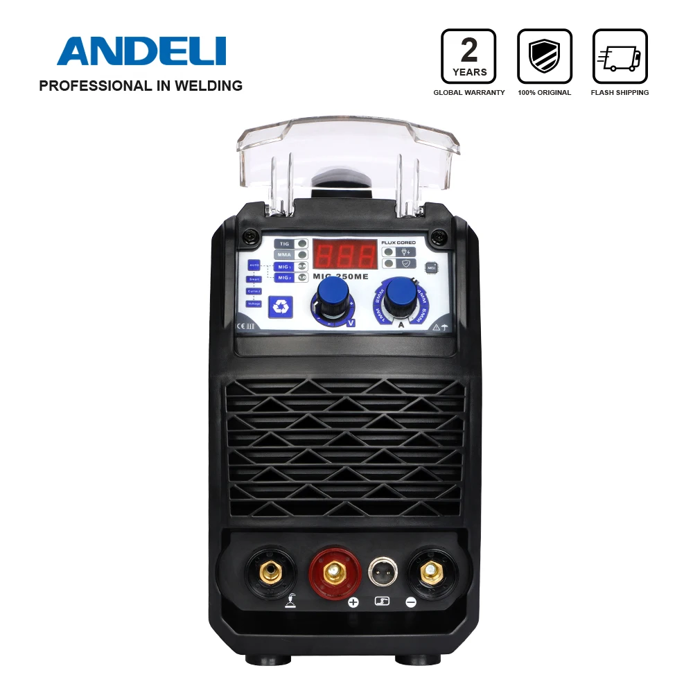 ANDELI MIG 250ME MIG/LIFT TIG/ARC 3 в 1 сварочный аппарат Сварка без газа портативный подходит