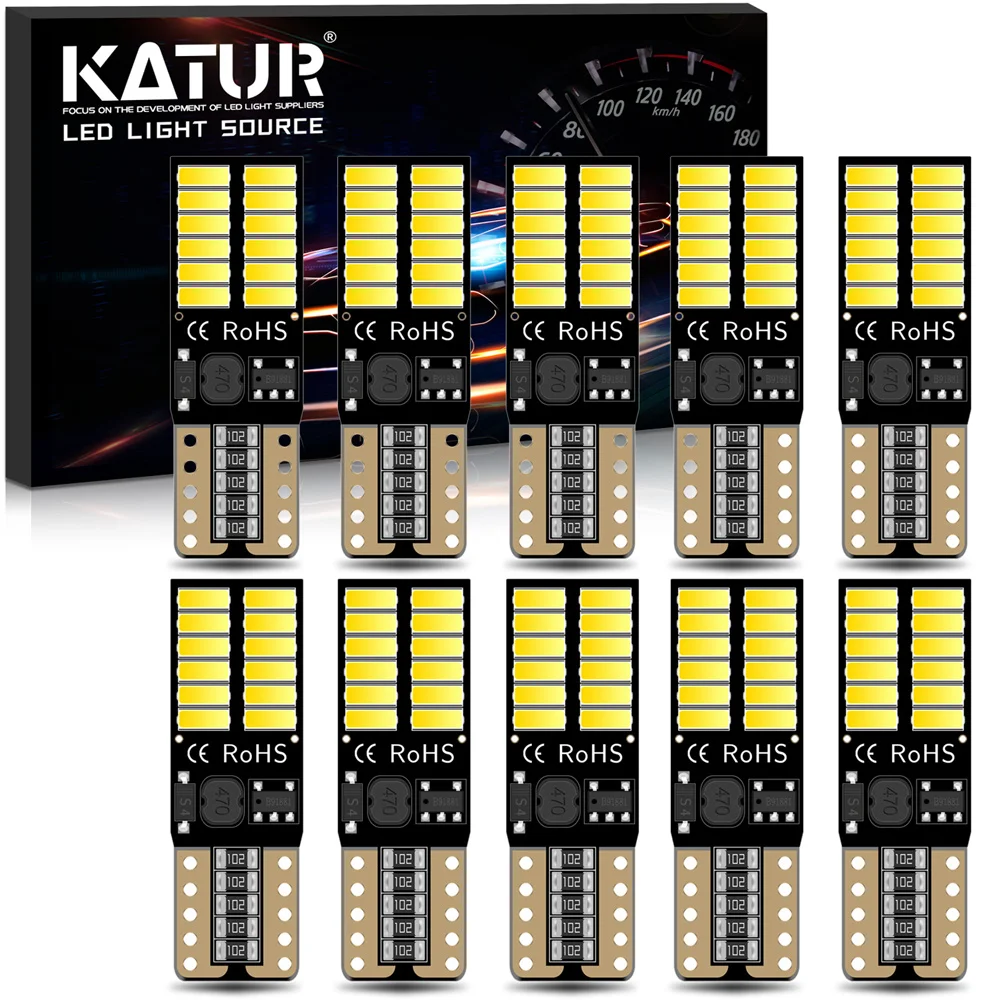 10x T10 W5W Светодиодная CAN шина лампа 4014 SMD автомобильное Внутреннее освещение 194 168