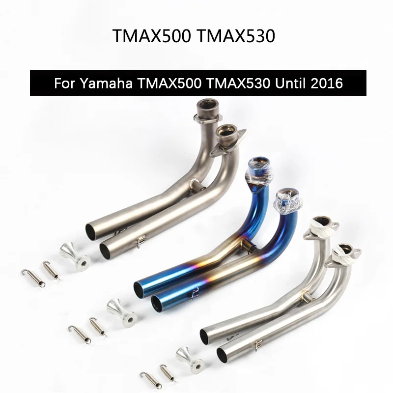 

Exhaust System for Yamaha TMAX530 TMAX500 Motorcycle Exhaust Pipe 51mm Header Middle Link Pipe Stainless Steel Titanium Alloy