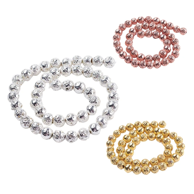 

235 шт. Цвет воды Позолоченные вулканического камня бусины сделай сам ручной работы круглые бусины из бисера украшения аксессуары