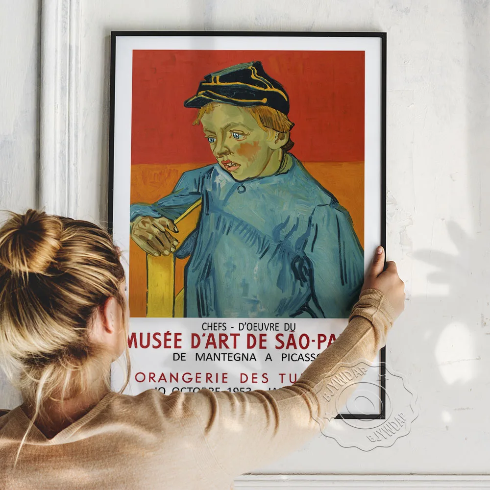 Фото Выставочный постер Van Gogh Musee D'Art De Sao-Paulo, художественные принты Orangerie Des Tuileries Io Octobre, винтажный французский домашний декор №4