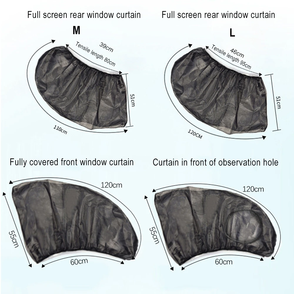 

2PCs Car Side Window Sunshade Car Anti - Mosquito Curtain Car Gauze Camping Self Driving Equipment Mosquito Cover Side Sunshade