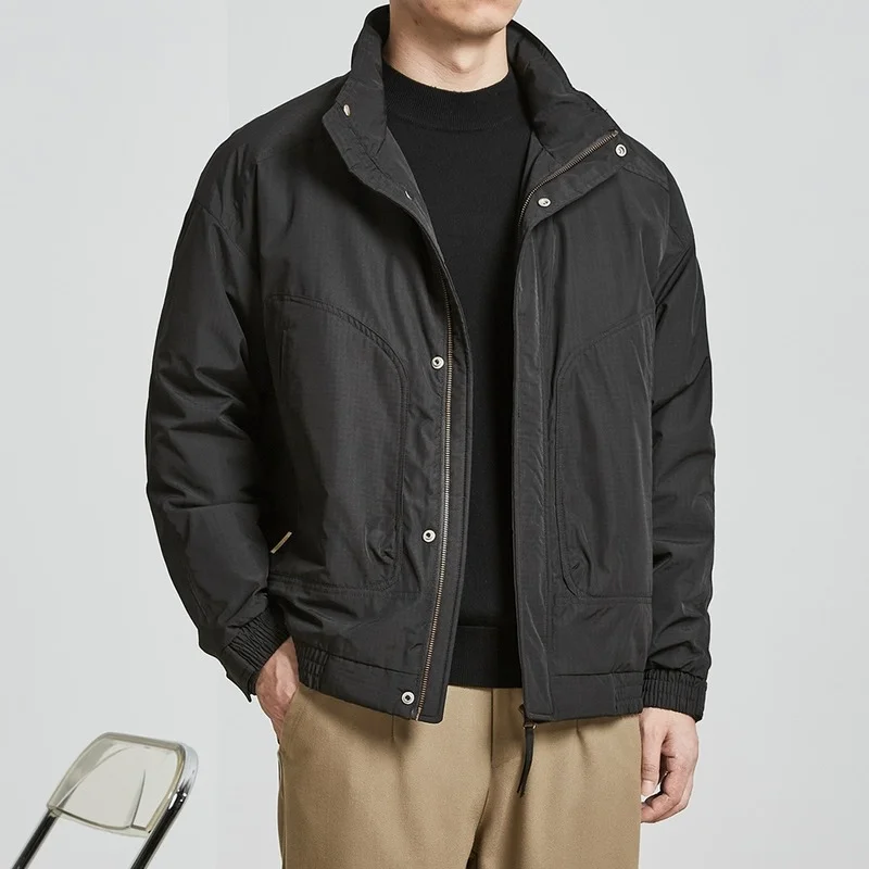 Stand-up Collar Lightweight Down Jacket Men's Winter Men's New Style Men's Autumn and Winter Thick Warm Jacket