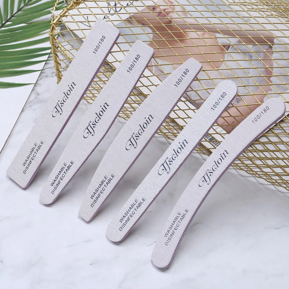 Набор профессиональных шлифовальных пилок для ногтей набор из 10 шт./лот серого