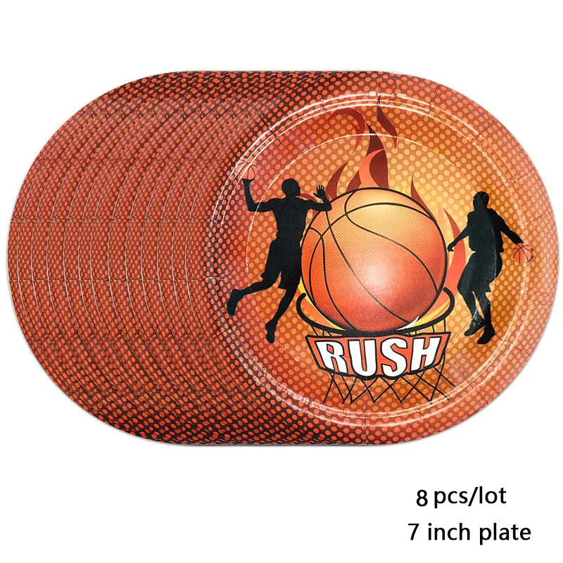 Баскетбольная вечеринка Кубок соломенная игра баскетбольная тарелка салфетки