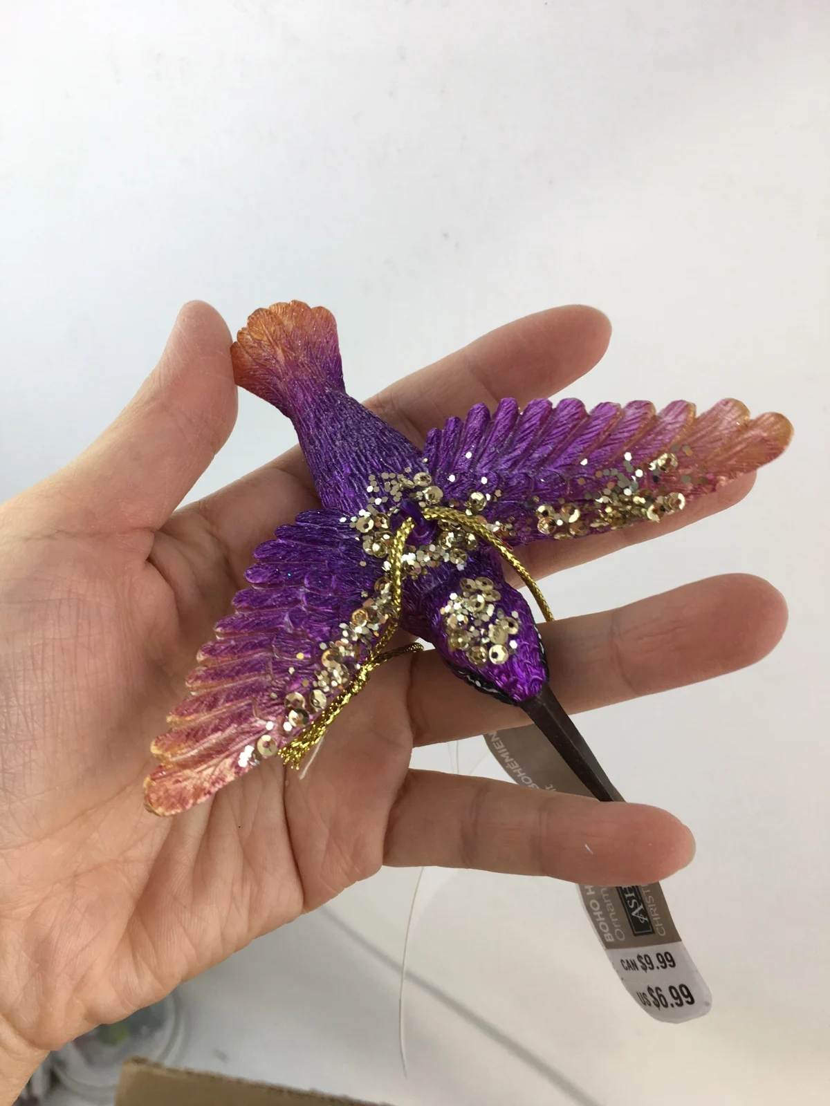 Foreign trade glass hummingbird deer crab ice cream Christmas tree glass animal pendant handmade styling holiday decorations