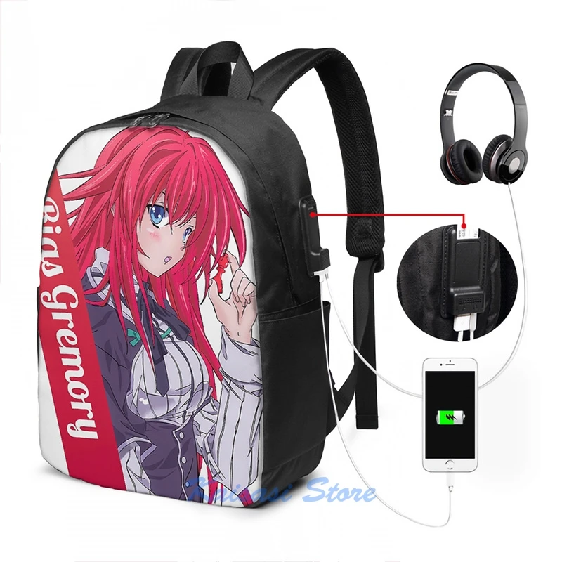 Забавный школьный рюкзак с графическим принтом Rias Gremory для мужчин и женщин