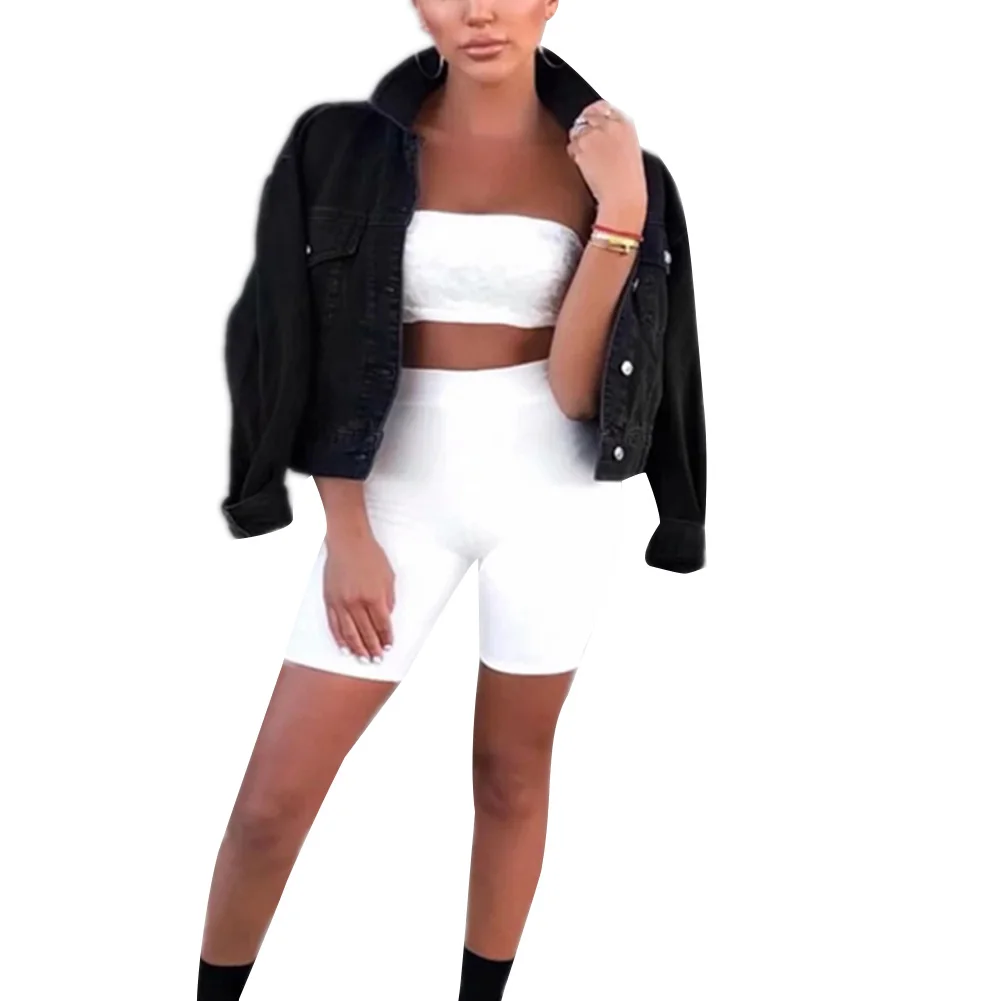 

Женские модные однотонные бесшовные леггинсы для фитнеса, женские летние эластичные шорты с высокой талией, женские шорты для тренировок, о...