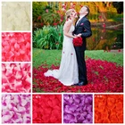 100 шт.пакет 5*5 см шелковые лепестки роз для романтические украшения для свадьбы Искусственный цветок розы 40 цветов Свадебные аксессуары