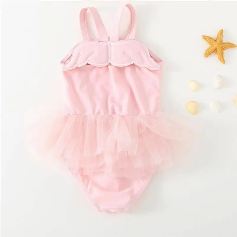 Газовая юбка детские купальники цельные купальные костюмы с изображением ангела