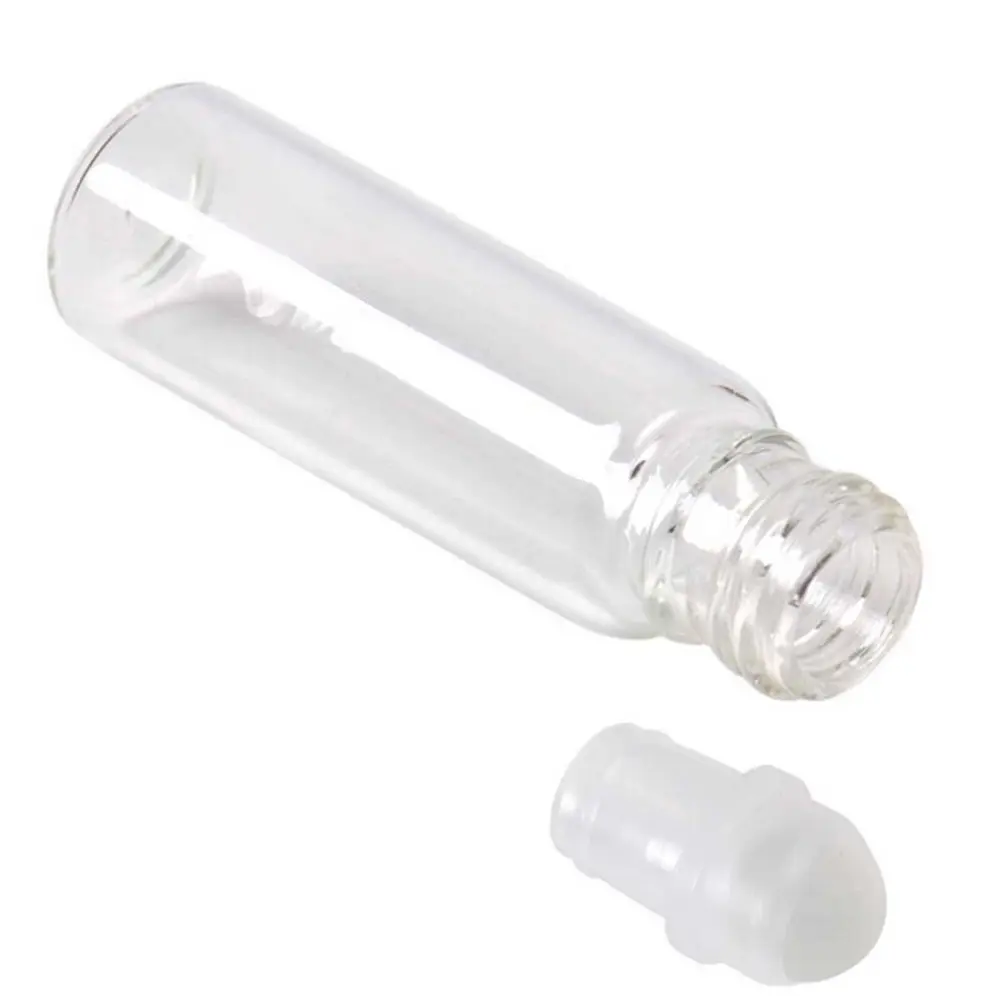 5 PCS 5ml/10ml Glass Roller Bottles Empty Clear With Roll On Empty Cosmetic Essential Oil Vial For Traveler With Glass Ball images - 6
