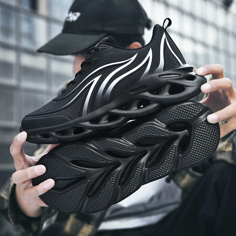 

2021 New Korean Style Blade Shoes Men Outdoor Breathable Sneakers Male Casual Lace-Up Running Net Zapato Zapatillas Hombre A80