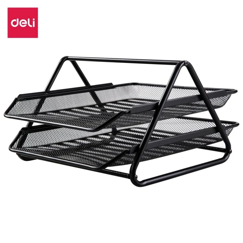 

Deli Office A4 Paper Organizer Document File Letter Book Brochure Filling Tray Rack Shelf Carrier Metal Wire Mesh Storage Holder