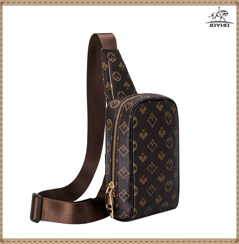 Роскошные мужские и женские сумки-слинги в клетку нагрудная Сумочка кожаный