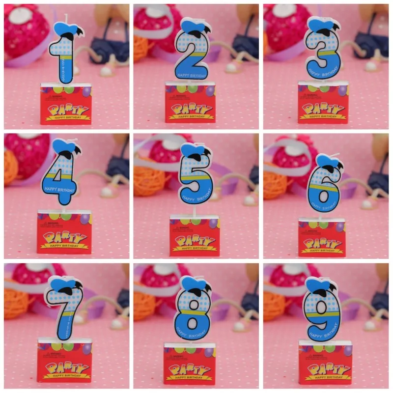 Женская свеча Минни Маус 0-9 украшение для свечи на день рождения с бабочкой