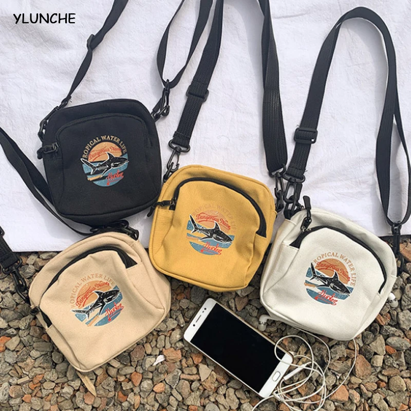 Холщовая женская сумка YLUNCHE Корейская мини для студентов маленькая простая