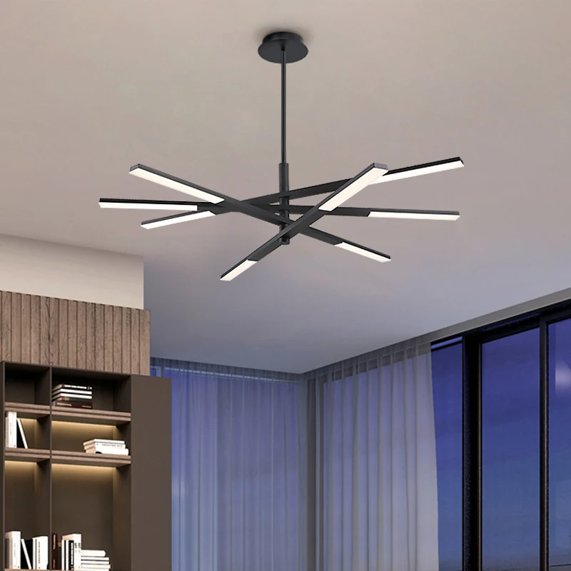 

Variable shape Modern Chandelier lights remote control dimmable Bedroom livingroom decoration Led Hanging Chandeliers lighting