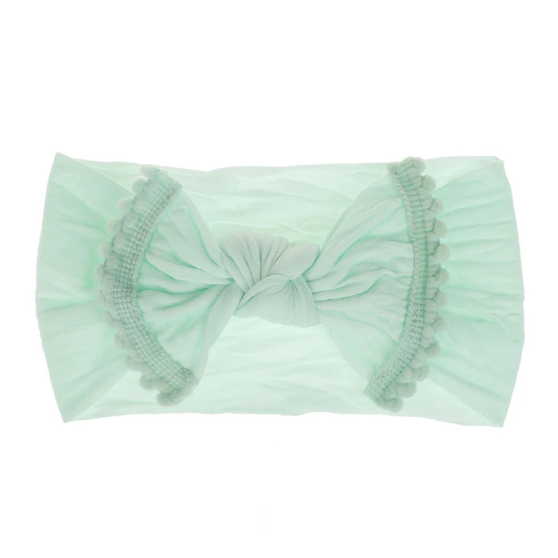 

0-6Years Cute Baby Girls Big Bow Hairband Solid Stretch Turban Knot Head Wrap Headwear Toddles Tassels Headbands