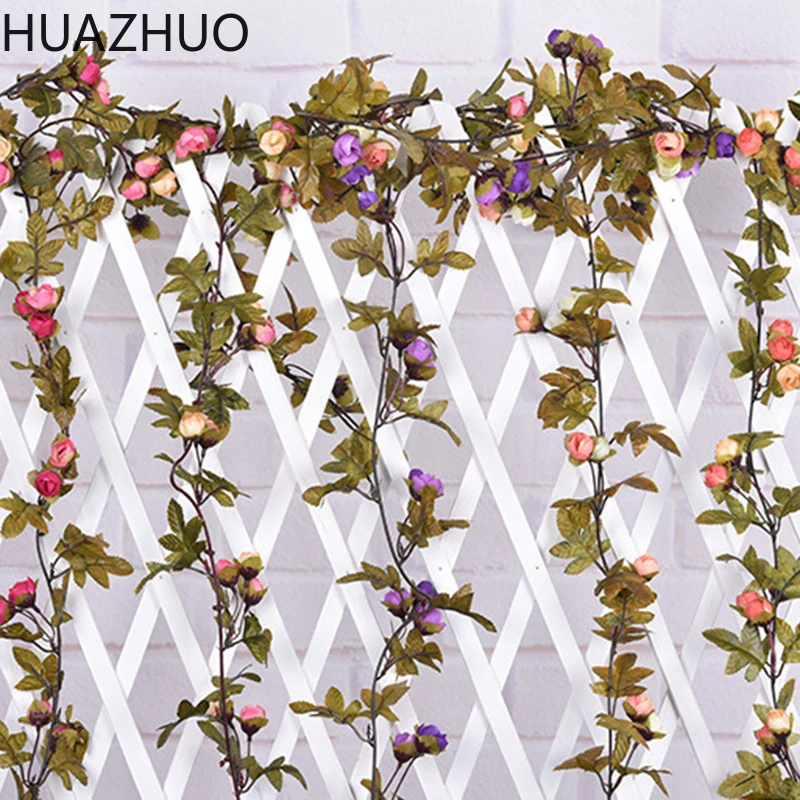 

2.2M Hanging Garland Artificial Flowers for Wedding Home Decoration Silk Flower European Fall Rose Fake Leaf Plants Floral Decor