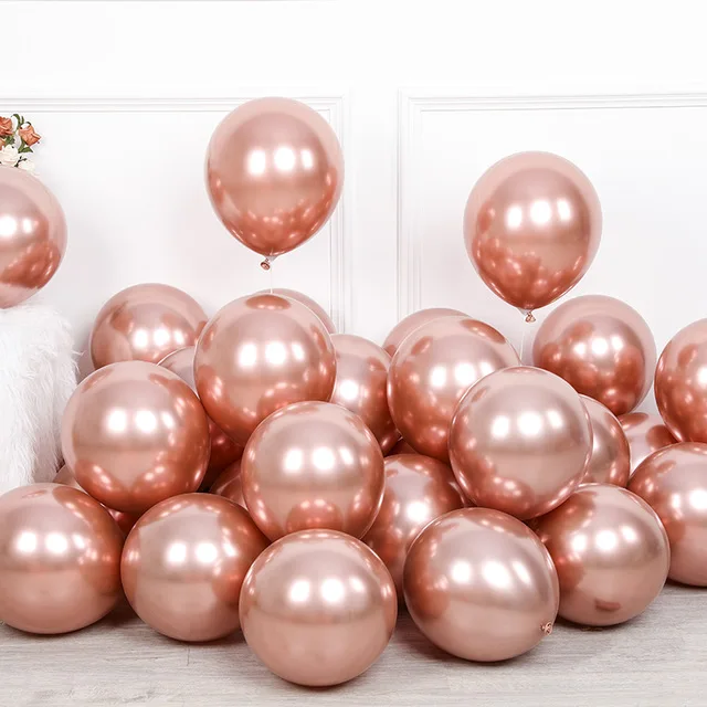 

GIHOO 50 / 100pcs 12inch Metal Latex Balloon Light Purple Birthday Party Wedding Decoration Balloon Light Green Chrome Balloons