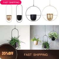 iron hanging flower pot decorative swinging flower basket wall hanging flower pot decorative hanging basket wall mount for home