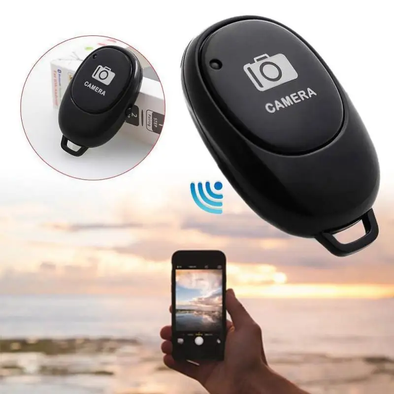 

Пульт дистанционного управления беспроводной совместимый с Bluetooth, селфи-палка со спуском затвора для всех телефонов