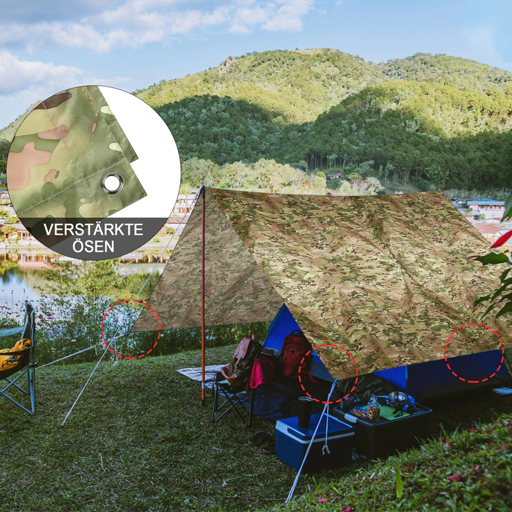 Водонепроницаемый Камуфляжный дождевик на молнии для мужчин и женщин военный