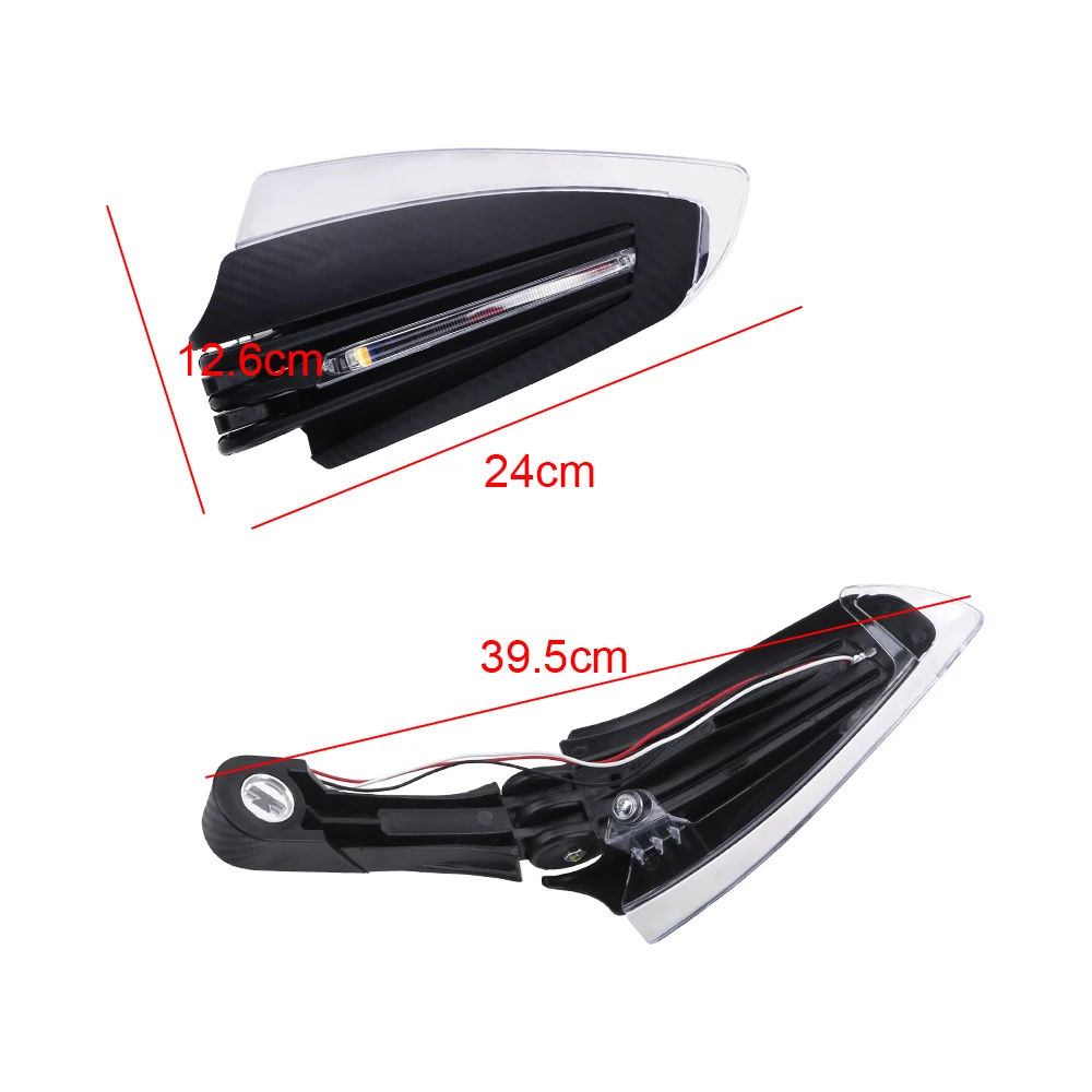 

LEEPEE Universal Motorcycle LED Hand Guard Shield With Turn Signal Light Windproof 1 Pair 22mm 7/8 Motorcycle Hand Guards