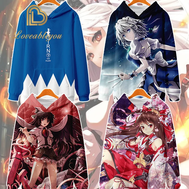 Худи с рисунком Аниме TouHou Project мужские/женские алая цирно флисовые толстовки 3D