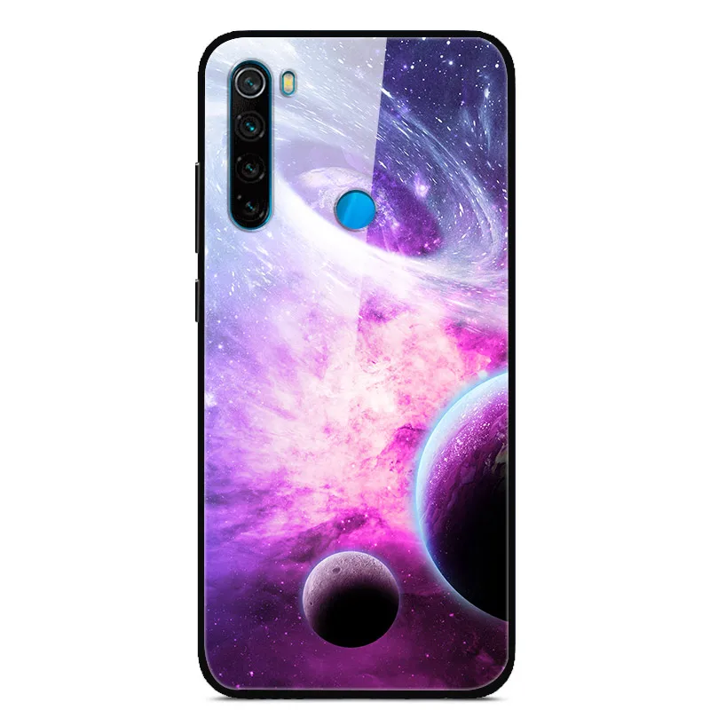 35 Для Xiaomi Redmi Note 8 T чехол из закаленного стекла жесткий чехол для телефона для Xiaomi Redmi Note 8 T Задняя крышка Redmi Note8T 8 T мягкий бампер - Color: 35