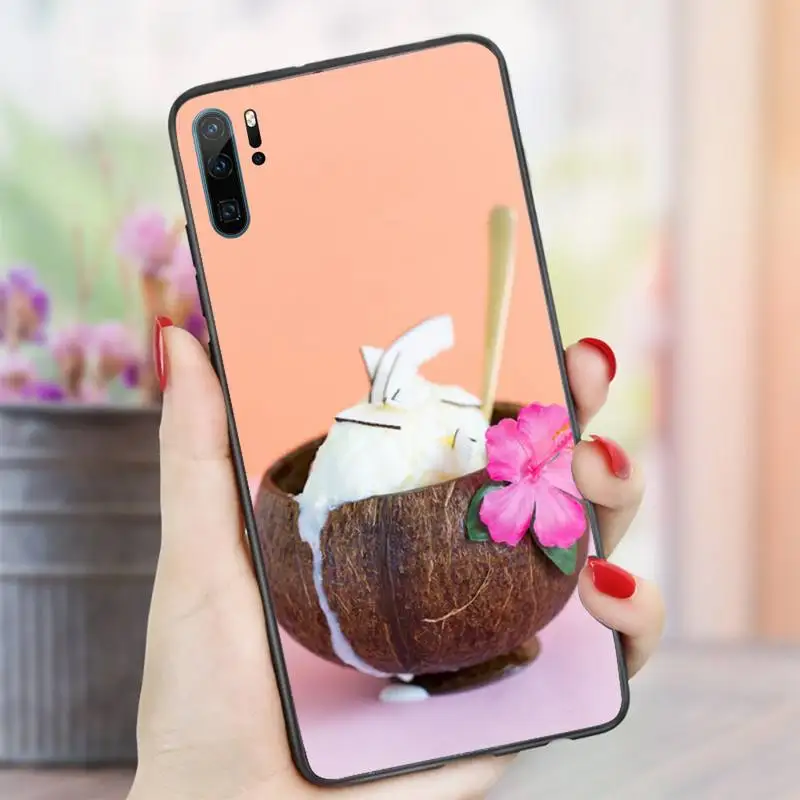 

coconut summer fruit Phone Case For Huawei honor Mate P 10 20 30 40 i 9 8 pro x Lite smart 2019 nova 5t luxury cover funda