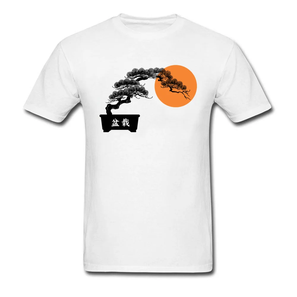 Футболка мужская зеленая с китайским иероглифом бонсай модная рубашка