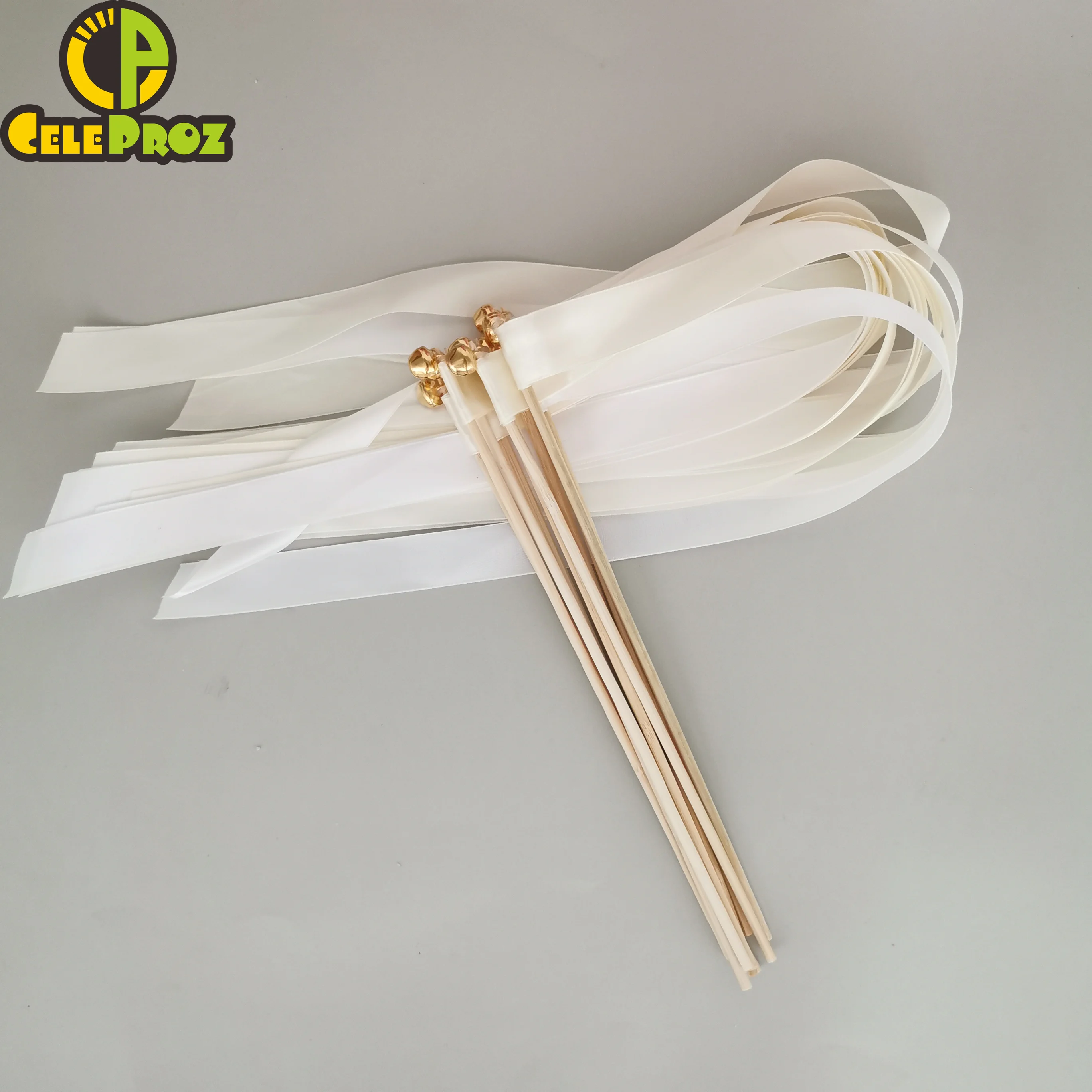 50 шт. сказочные палочки с колокольчиками и лентами цвета слоновой кости|Флажки