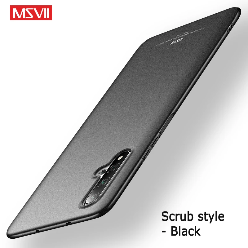 Чёрный матовый Honor 20 Pro Чехол Msvii матовый чехол для huawei Honor 20 Lite 10 10i 20i 20S SE Чехол Жесткий PC чехол для huawei View 20 V20 чехол s - Цвет: Чёрный матовый