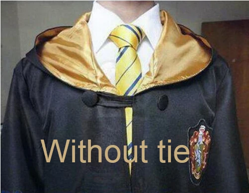 Hufflepuff Robe Карнавальный костюм; халат; плащ с галстуком-шарфом; Ravenclaw Gryffindor Hufflepuff Slytherin для взрослых и детей; костюм Харриса - Цвет: Hufflepuff Robe