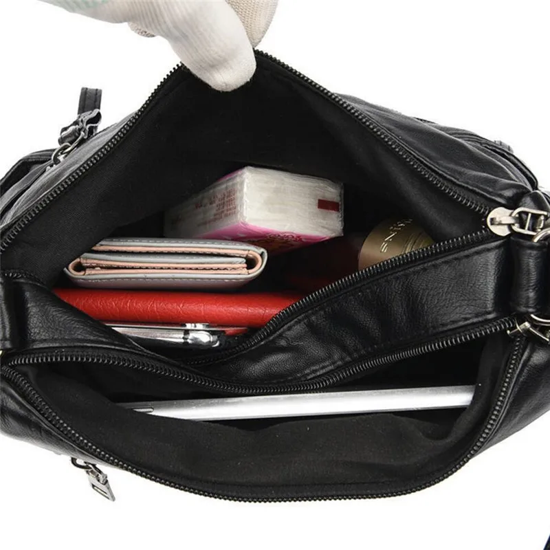 

Shopper Mother Crossbody Bag Women 2021 Fashion Soft Leather Large Capacity Multi-Layer Zipper Shoulder Messenger Bags Handbag
