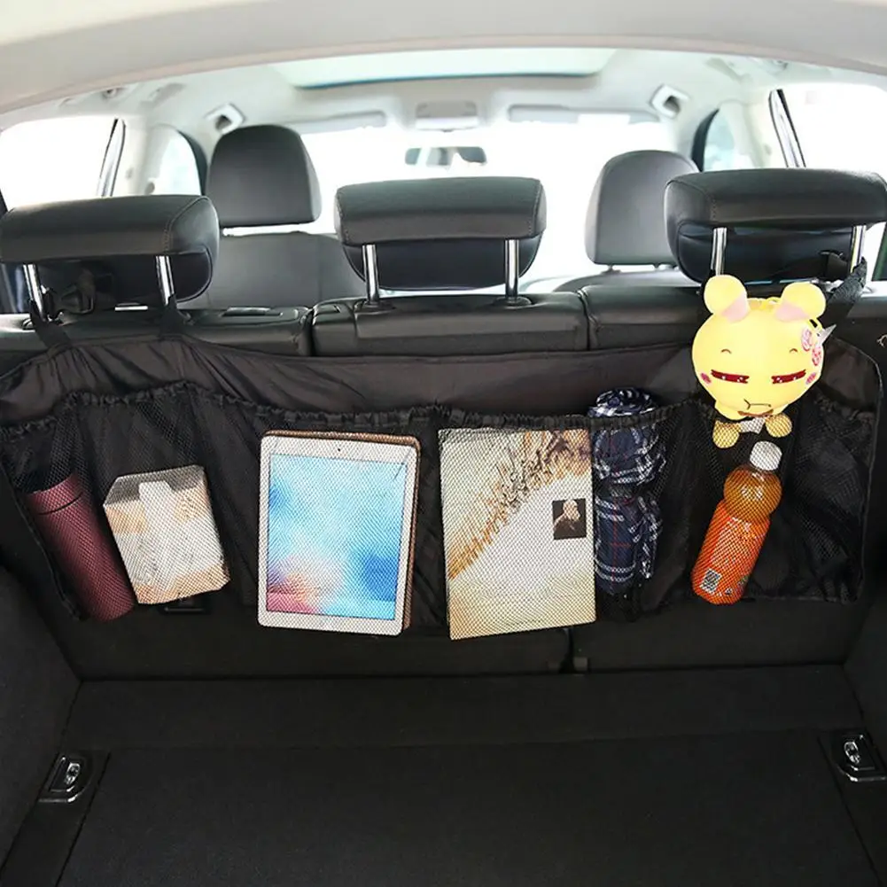 

Автомобильный задний сумка для хранения на спинку сиденья мульти висит сетки карман авто Интерьер багажник автомобиля уборки Организатор ...
