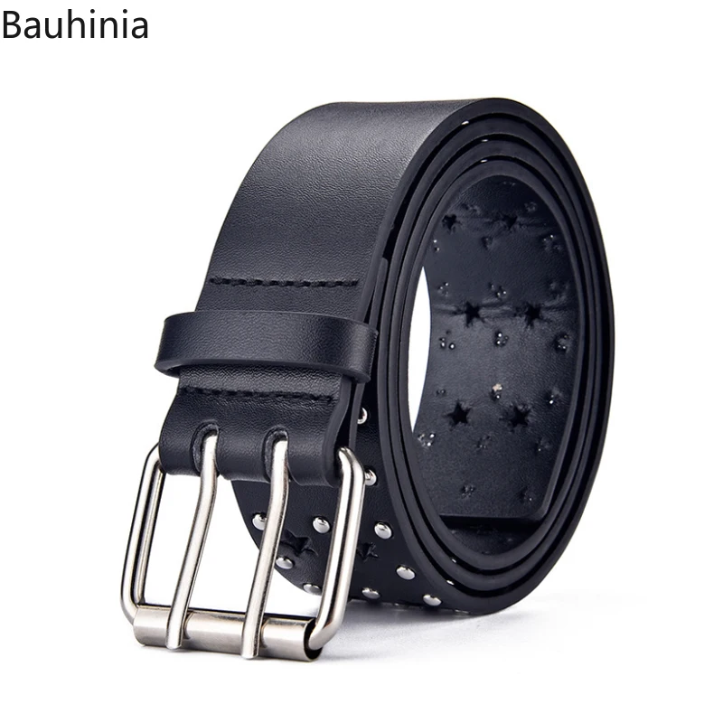 Bauhinia Hot Sale New 105cm Five-pointed Star Hollow Decoration Woman Belt Casual Jeans Punk Pin Buckle Belt