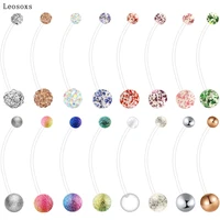 leosoxs hot selling body piercing jewelry 38mm long rod pregnant women not allergic to belly button ring