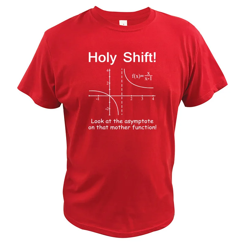 Футболка Holy Shift, физика, взгляд на Asymptote на матери, функциональные футболки, хлопок, ботаник, футболка, европейский размер - Цвет: Красный