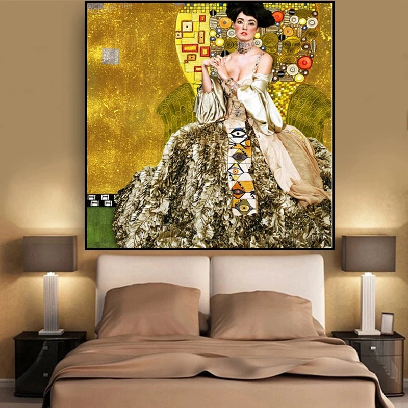 

5D DIY Full Square Diamond Painting Gustav Klimt The Kiss Embroidery Cross Stitch Rhinestone Painting Decor Gift
