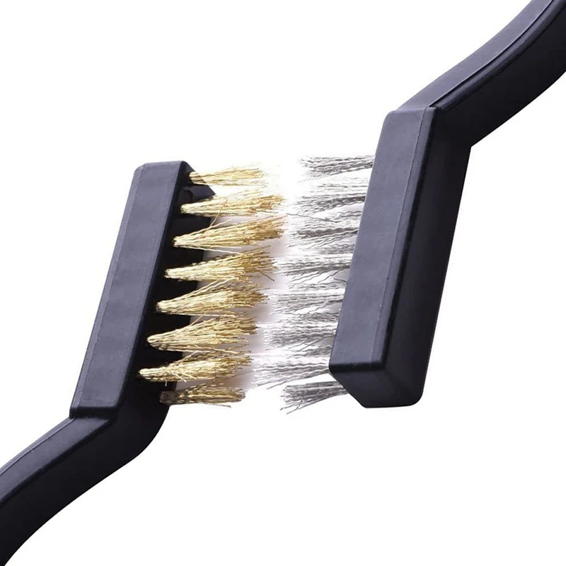 

Set of 8 Mini Wire Brushes for Cleaning Welding Slag and Rust, Stainless Steel and Brass