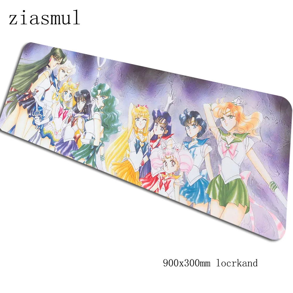 Коврик для мыши sailor moon 90x30 см компьютерный коврик для мыши Индивидуальный Коврик для мыши подарок коврик для Мыши Эргономичный гаджет офисные настольные коврики - Цвет: Size 900x300x2mm