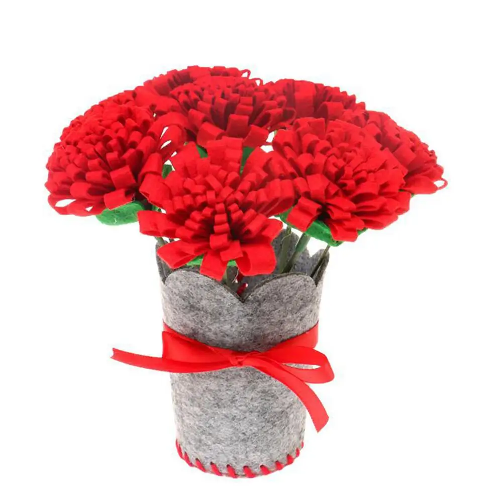 Children DIY Handmade Flower Crafts Toy Non-woven Kindergarten Manual Material Package Home Creative Decorative Bouquet | Игрушки и