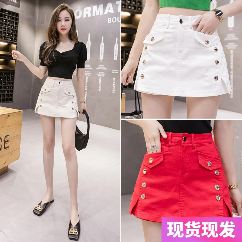 

Новинка весна-лето 2020, модная пикантная мини-юбка-шорты, Антибликовая мини-юбка