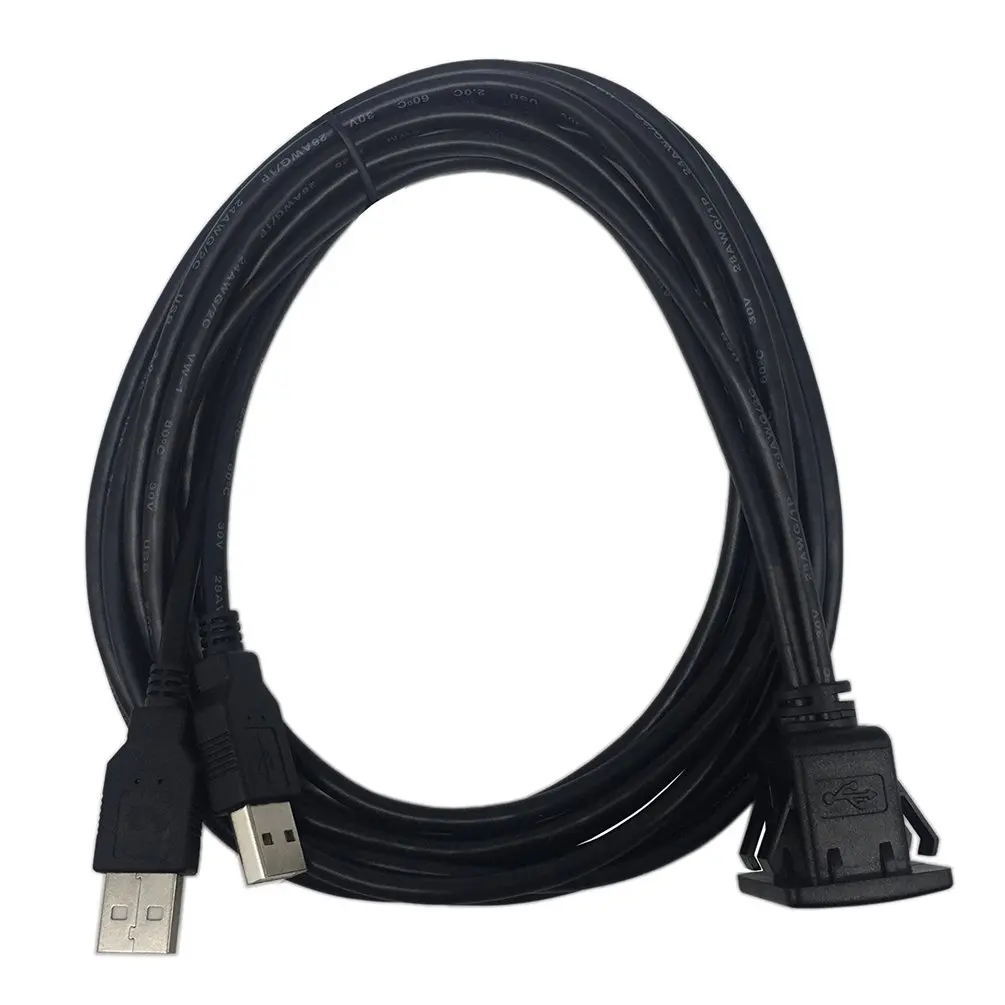 USB2.0 кабель для скрытого монтажа 1 м/2 м двойной/одиночный USB порт расширение