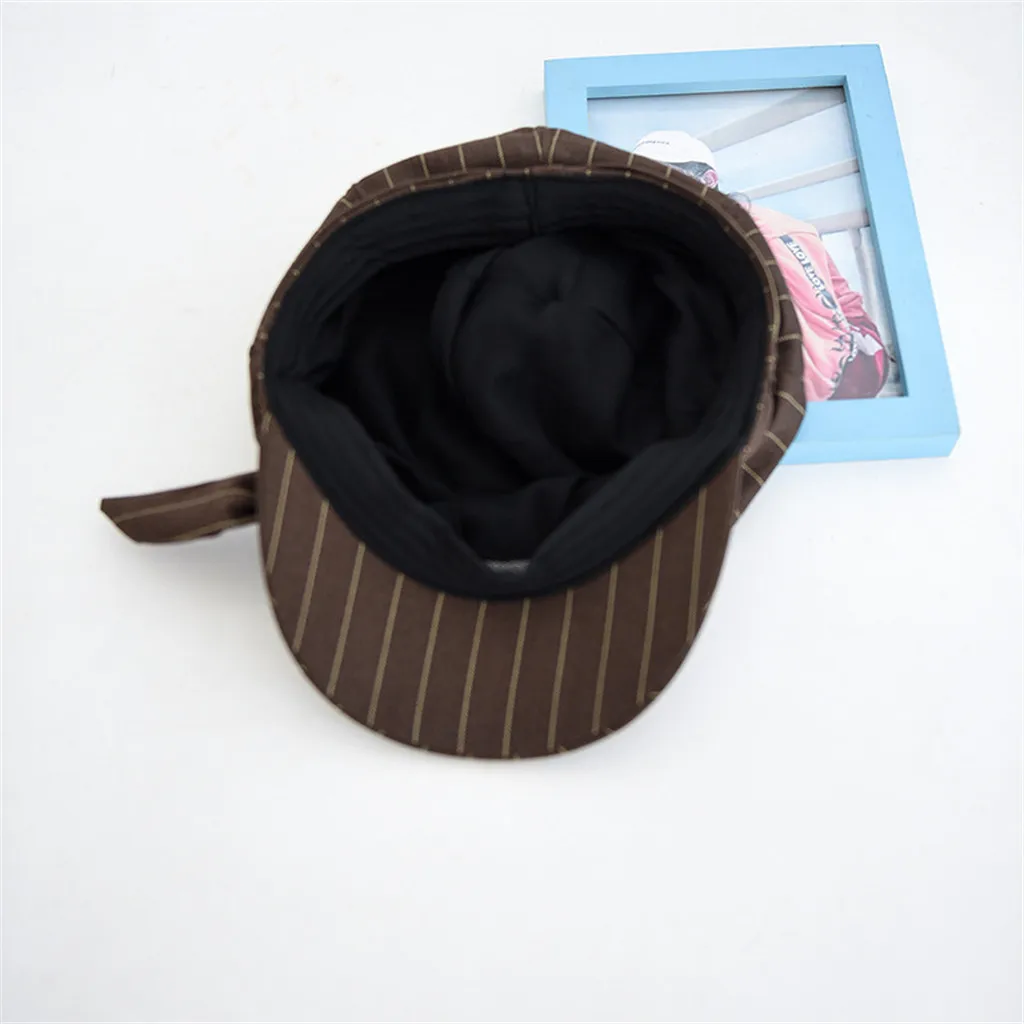 Кепка женская осенне-зимняя повседневная модная унисекс в полоску | Аксессуары