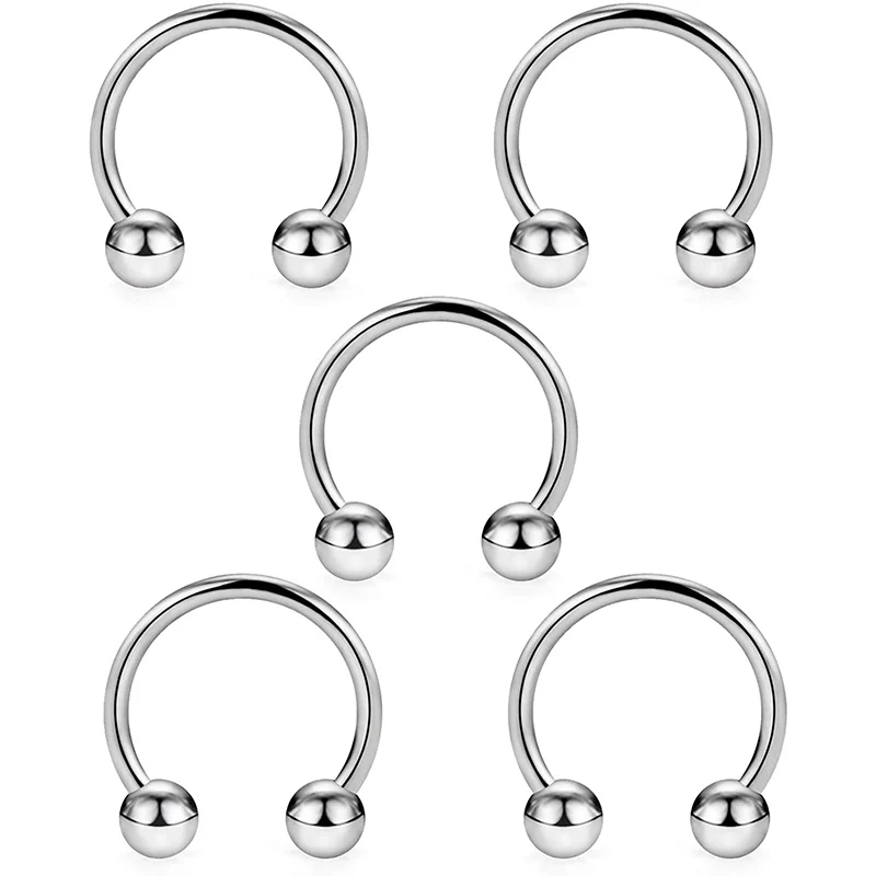 Круглая штанга 16 г титановая носовая перегородка обруч для губ спиральный хряща