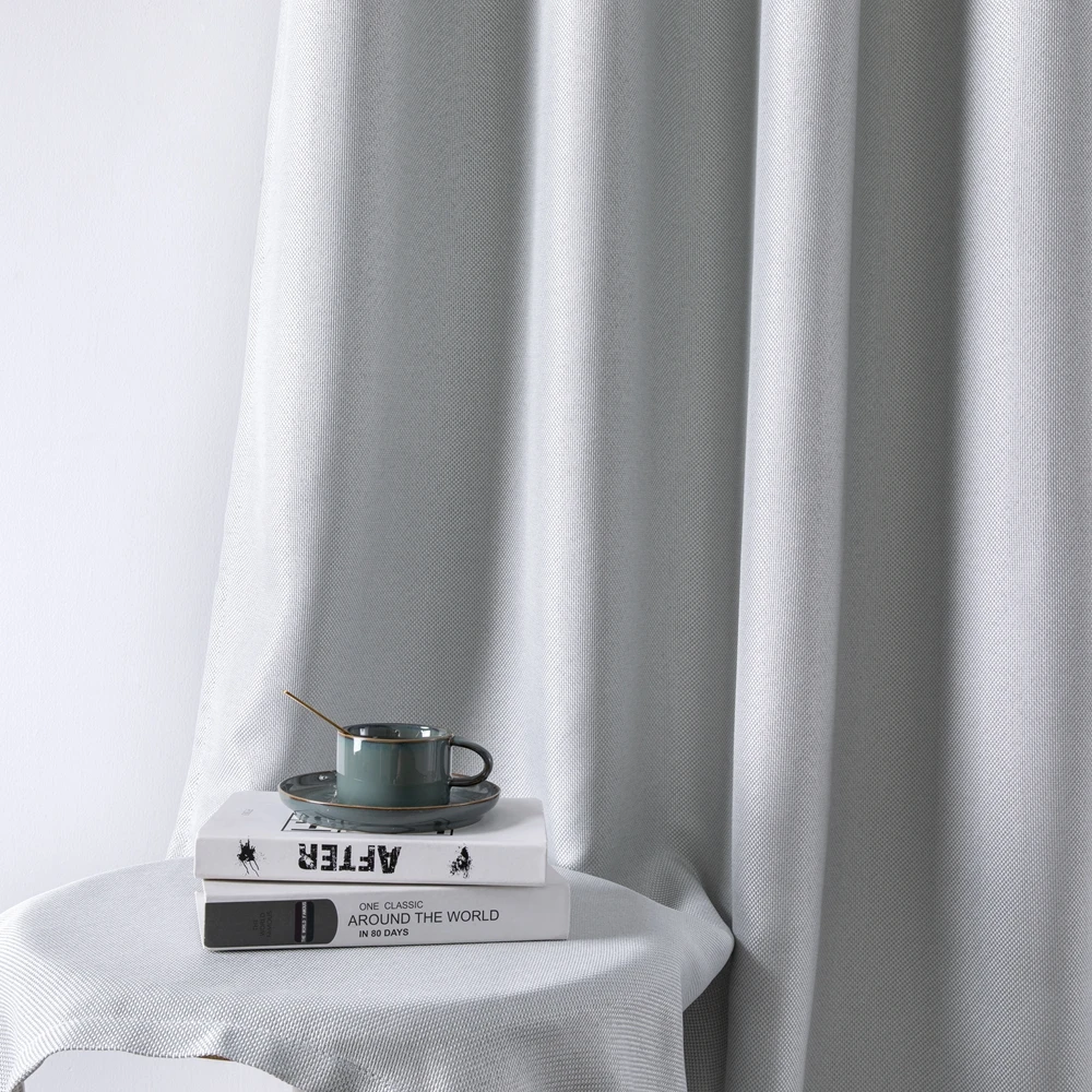 

Linen Blackout Curtains For Living Room Bedroom Window Custom Made Modern Solid Color Shading Curtains Finished Drapes